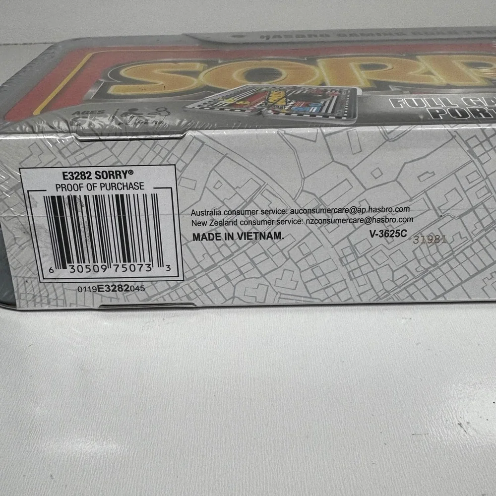 Hasbro Board Game Sorry! Classic Road Trip Portable Travel Edition Case 2017 NEW